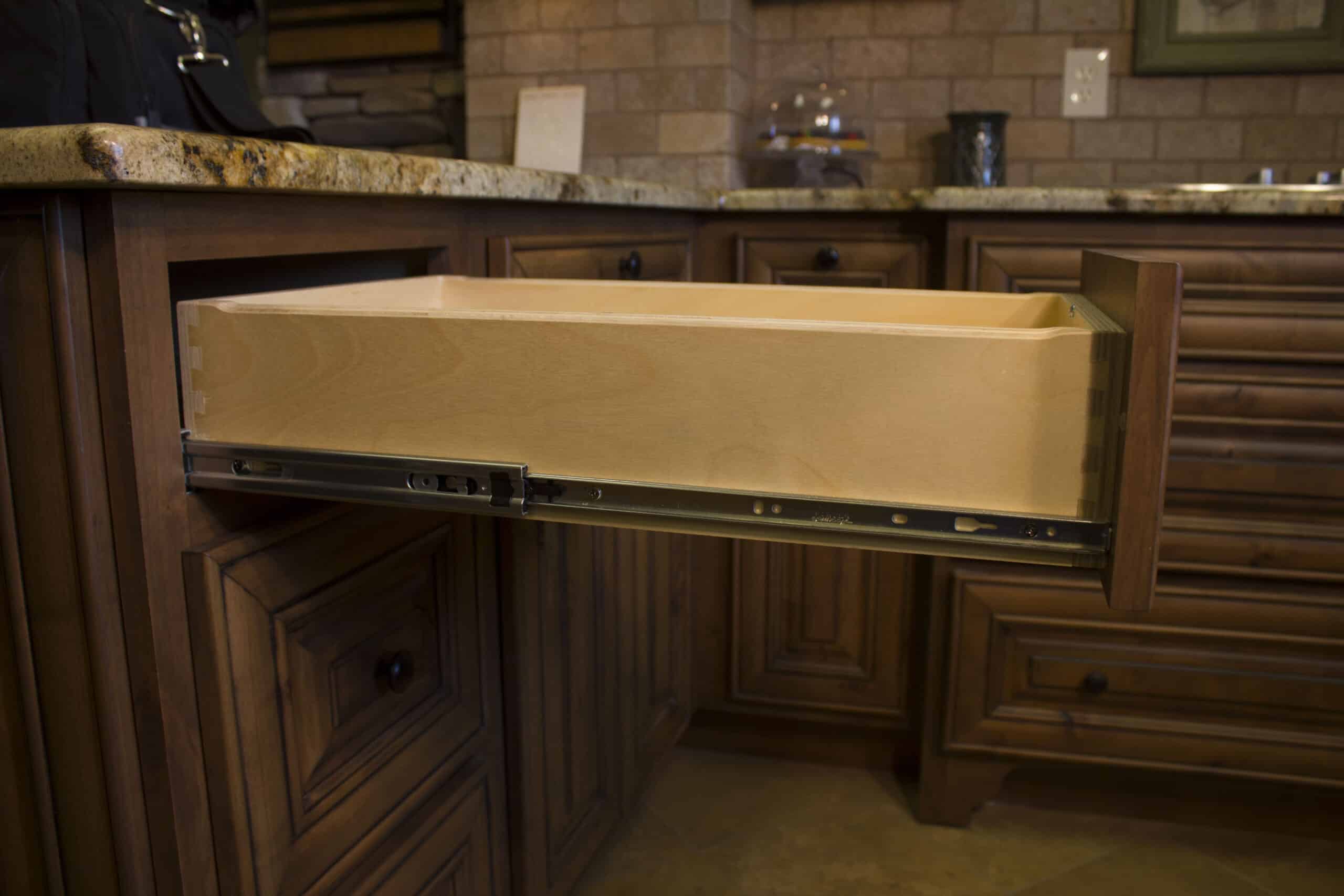 Full Extension Heavy Duty Slide Out Of The Woods Custom Cabinetry