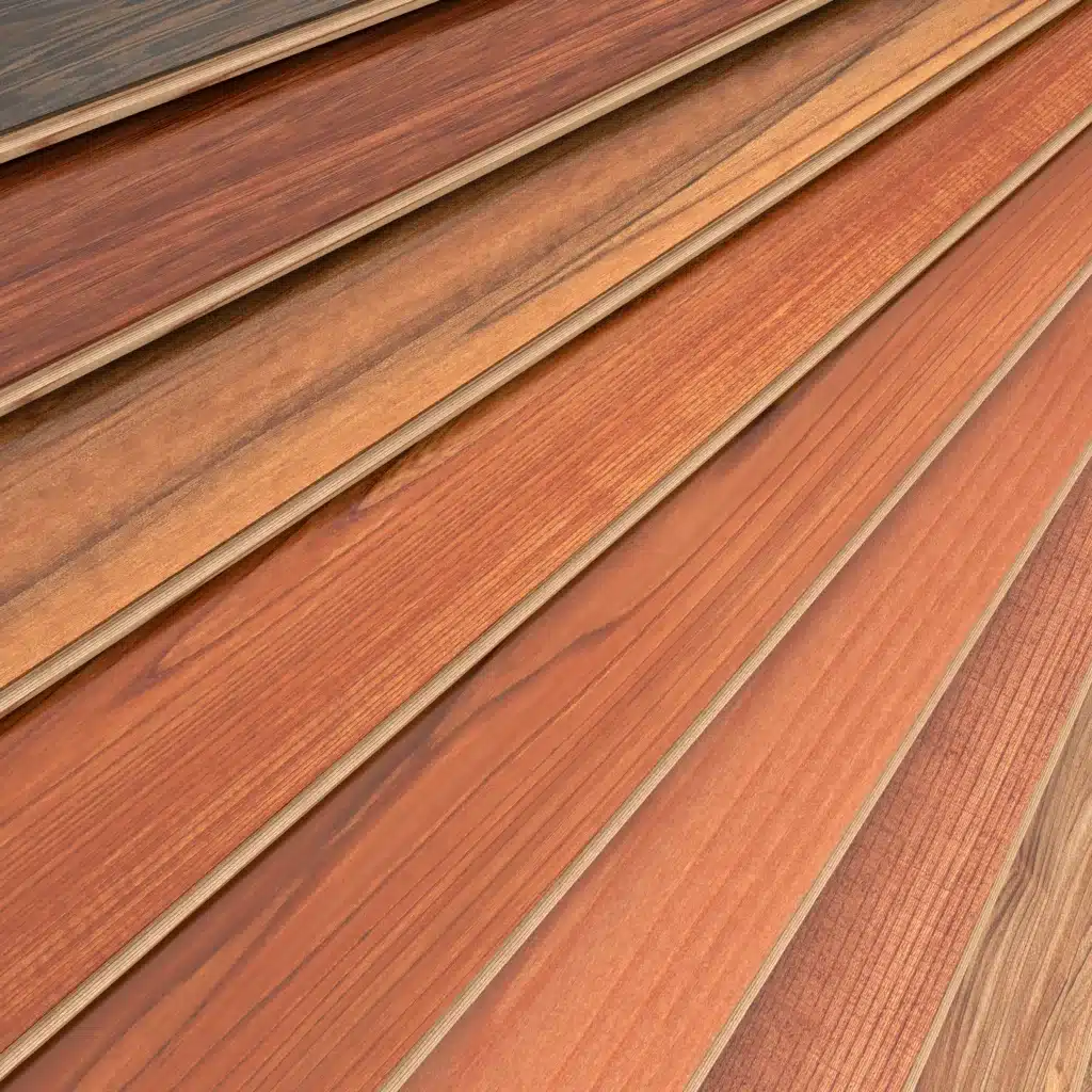 3D rendering of parquet strips in different types of woods. Characteristics of Wood